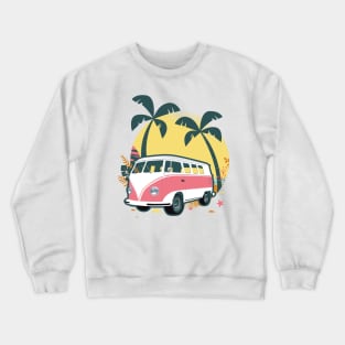 Truck Under Palm Trees Crewneck Sweatshirt